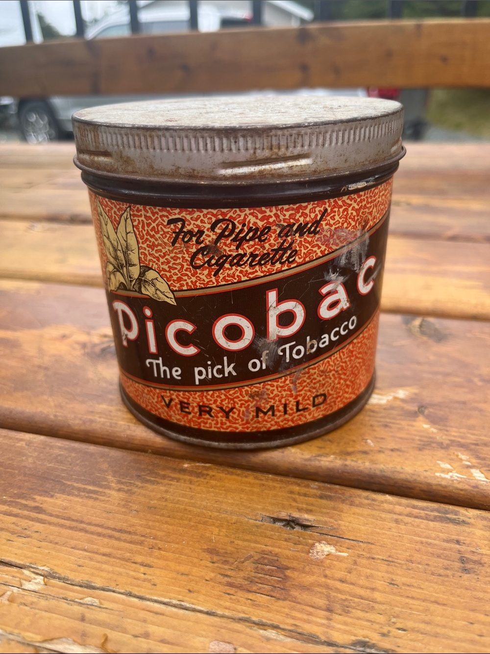 Antique Picobac tobacco tin